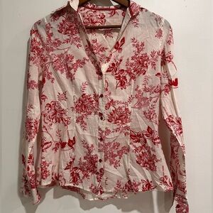 MASSIMO DUTTO Red Floral Blouse